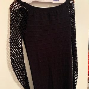 black long sleeve bodycon dress!